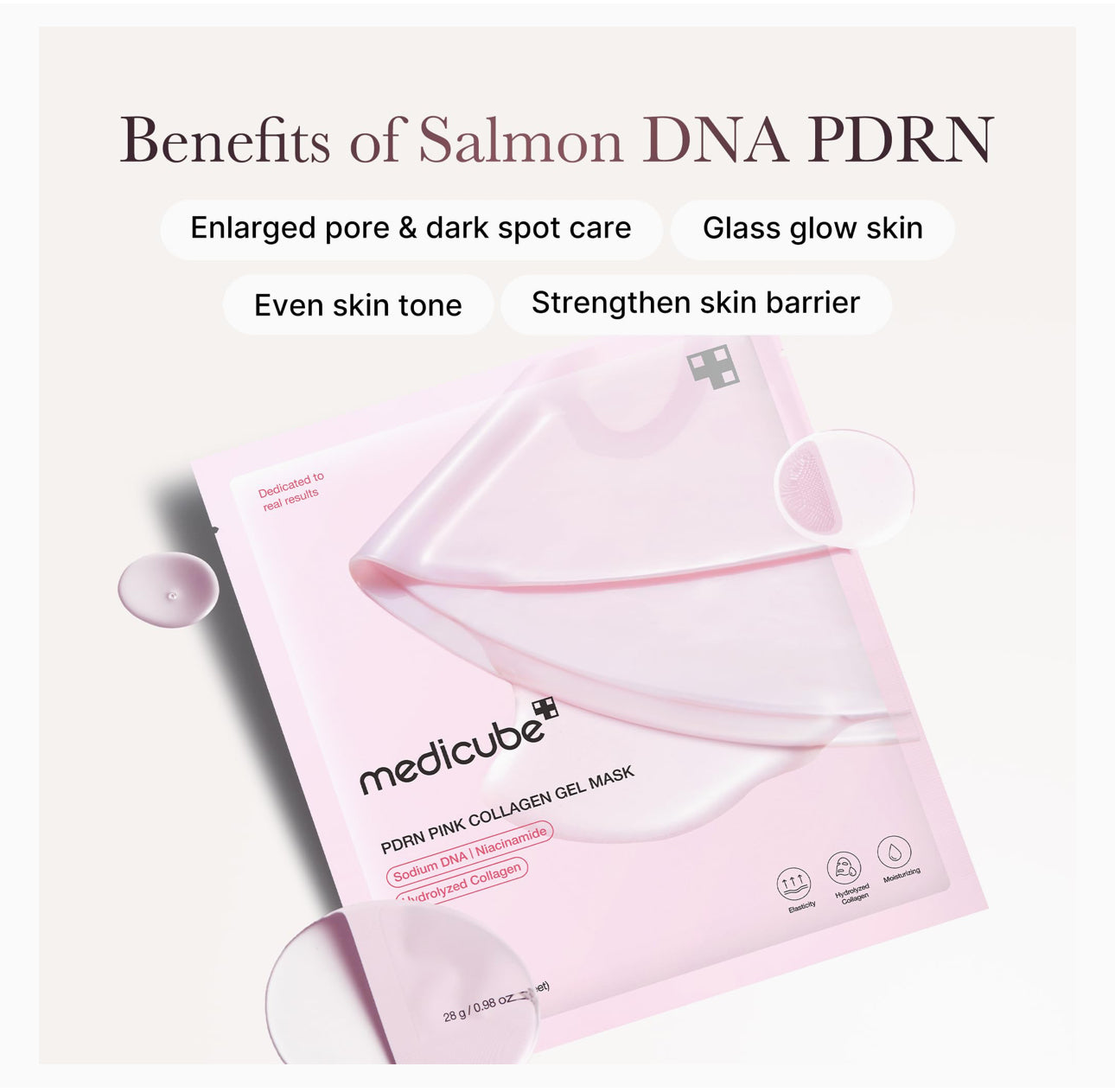 PDRN PINK COLLAGEN GEL MASK (Single)